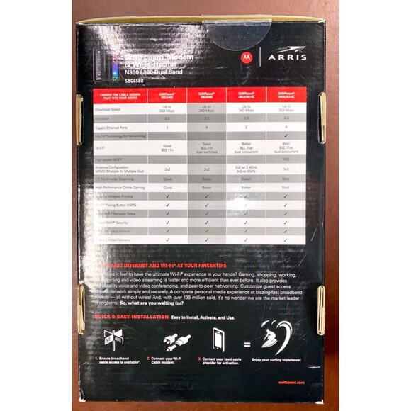 ARRIS Cable Modem and Wi-Fi Router Model SBG6580. NEW - Picture 6 of 7